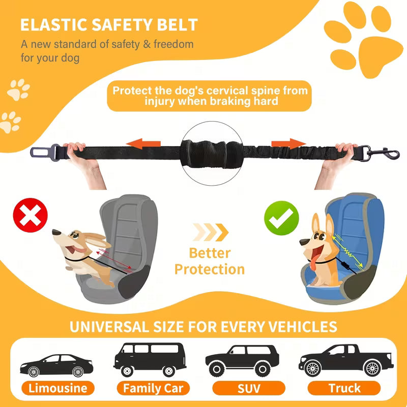 Wiggly™ Adjustable Dog Car Safety Belt