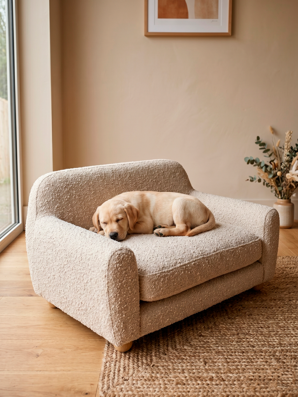 The Wiggly Bouclé Lounge Bed