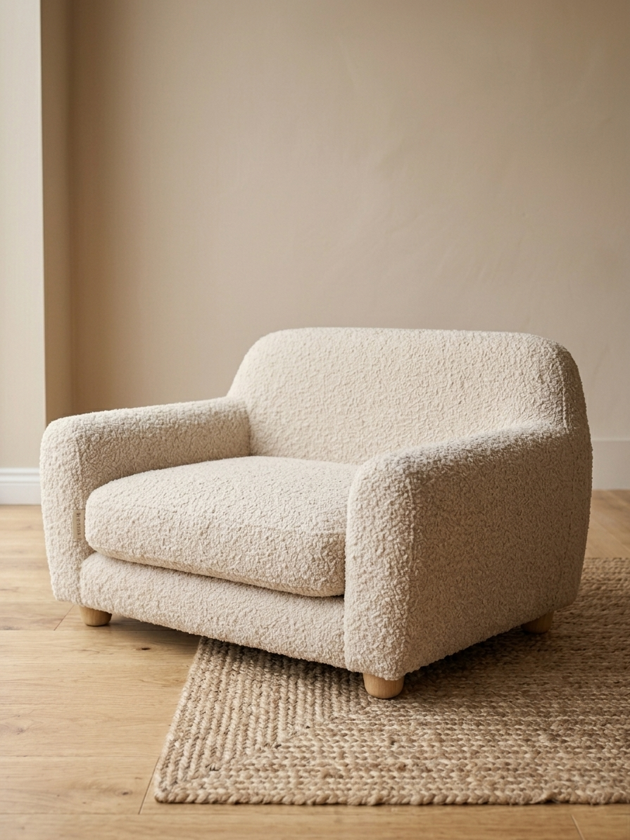 The Wiggly Bouclé Lounge Bed