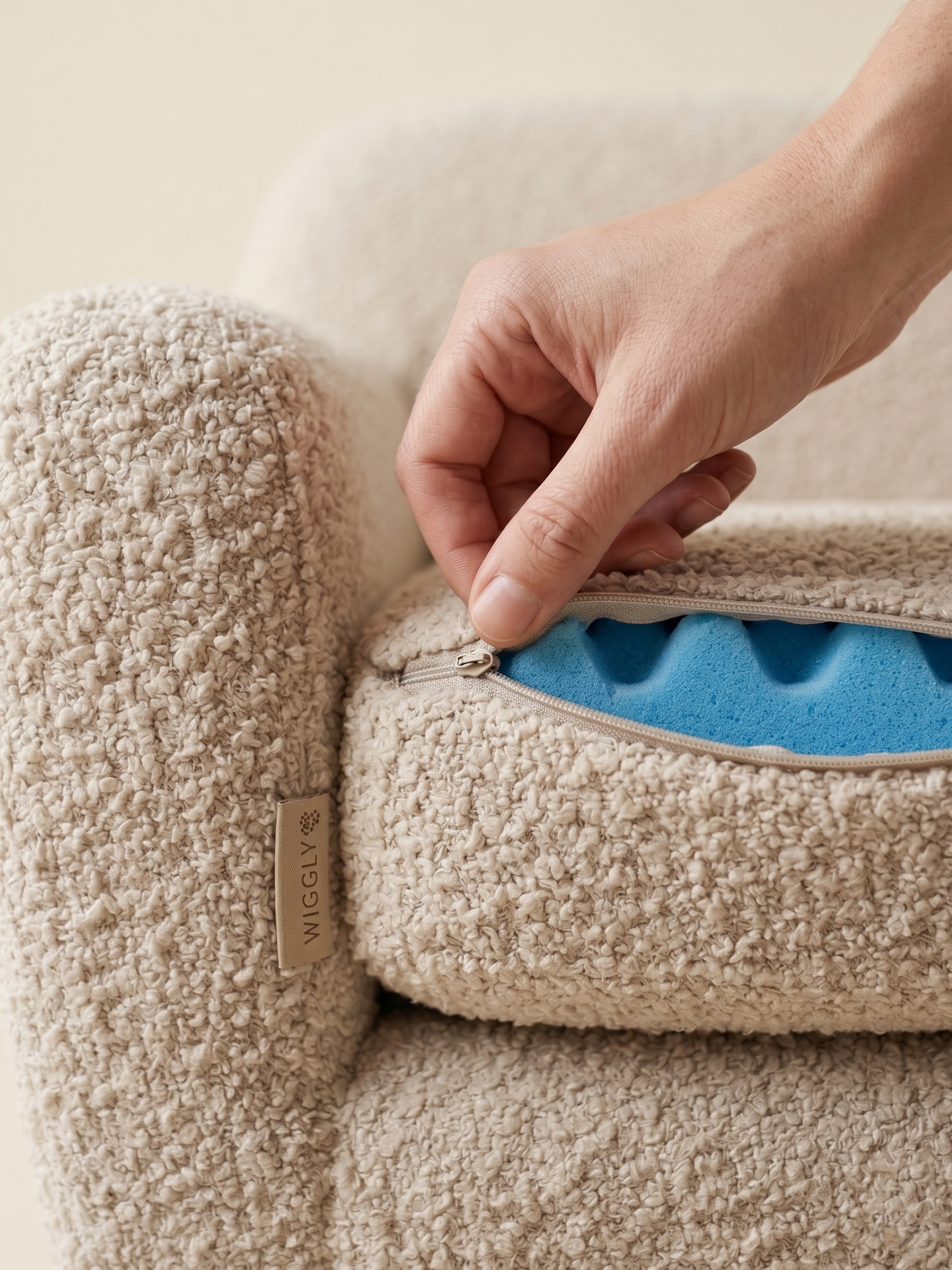 The Wiggly Bouclé Lounge Bed