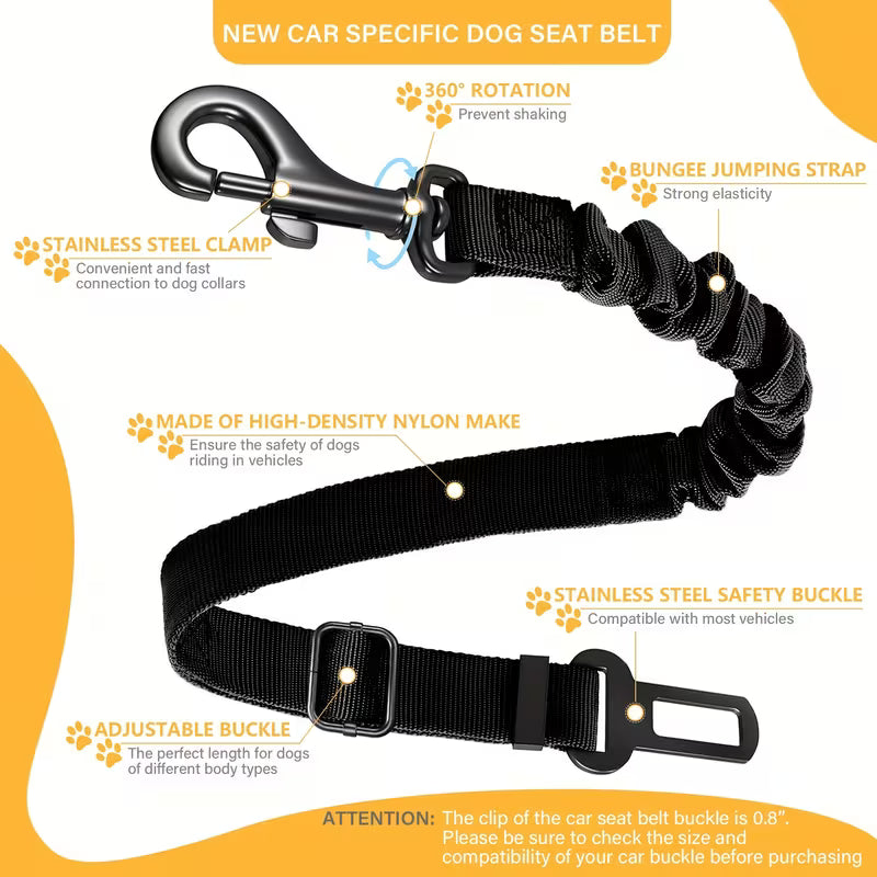 Wiggly™ Adjustable Dog Car Safety Belt