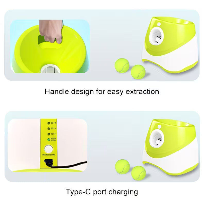 Wiggly™ Auto Fetch Ball Launcher Compact – for Small & Medium Dogs